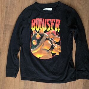 Abercrombie Kids Black Bowser Long Sleeve Tee